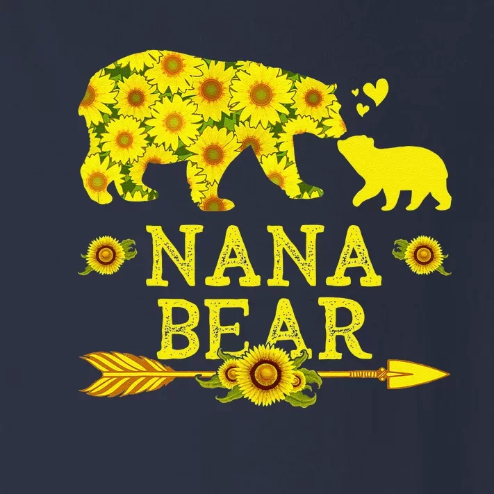 Funny Nana Bear Sunflower Mothers Day Fathers Day Toddler Long Sleeve Shirt