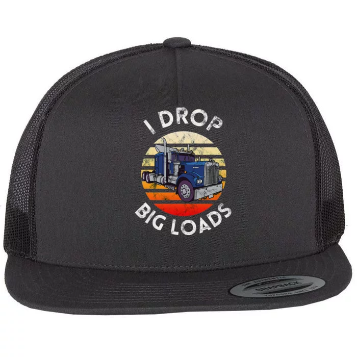 Funny  Novelty Big Rig Truck Drivers Trucker Flat Bill Trucker Hat