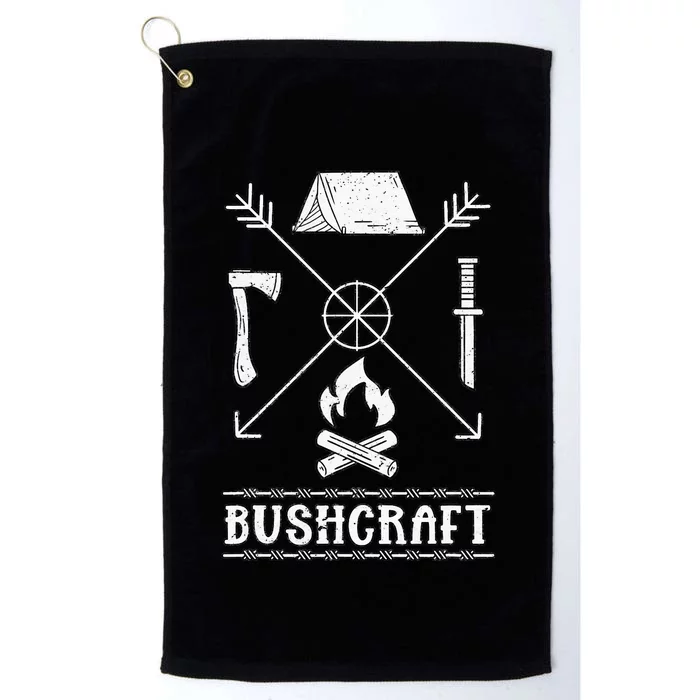 funny Nature Bushcraft Outdoor Wilderness Design Platinum Collection Golf Towel