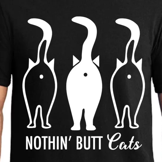 Funny Nothin' Butt Cats Butthole Cat Lover TShirt Pajama Set