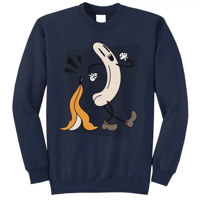 Funny Naked Banana Retro Cartoon 1 Tall Sweatshirt