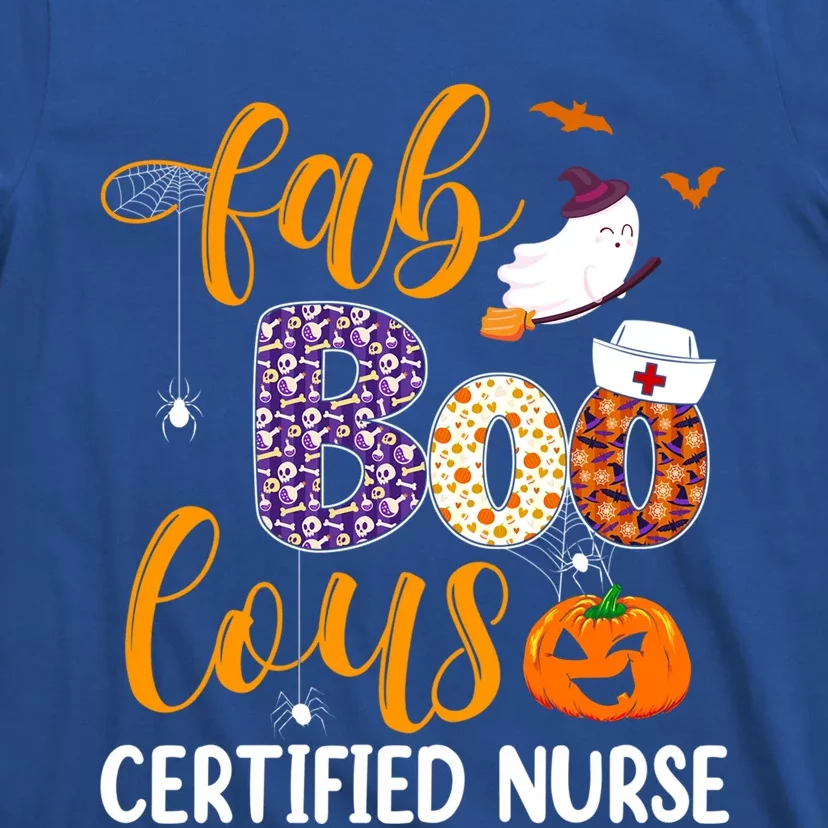 Fabulous Nurse Costume Faboolous Certified Nurse Boo Crew Gift T-Shirt