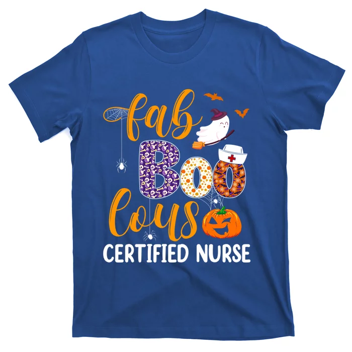 Fabulous Nurse Costume Faboolous Certified Nurse Boo Crew Gift T-Shirt