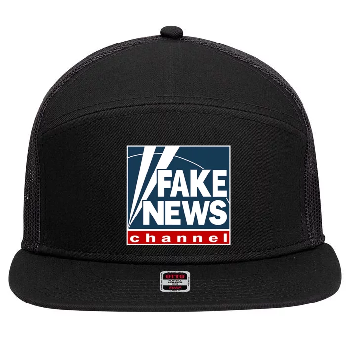 Fake News Channel 7 Panel Mesh Trucker Snapback Hat