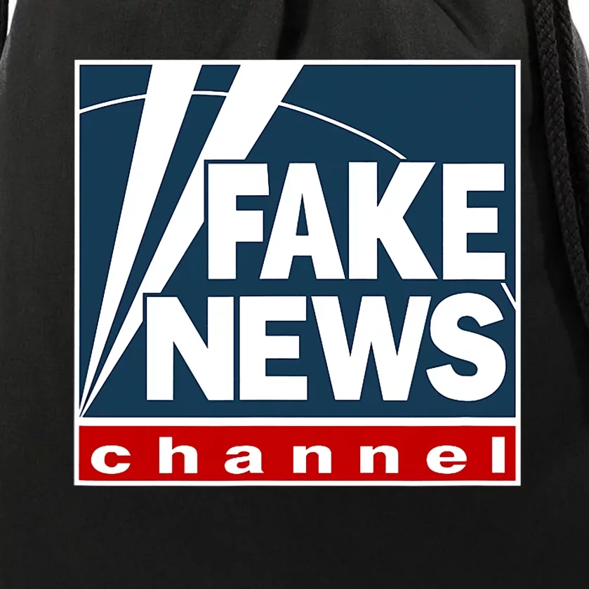 Fake News Channel Drawstring Bag