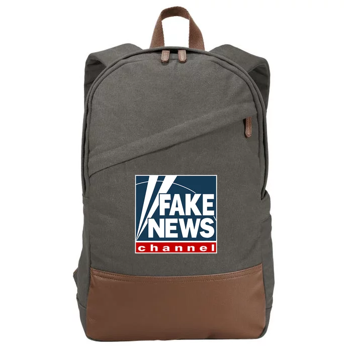 Fake News Channel Cotton Canvas Backpack