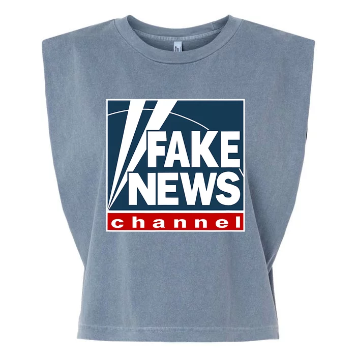 Fake News Channel Garment-Dyed Women's Muscle Tee