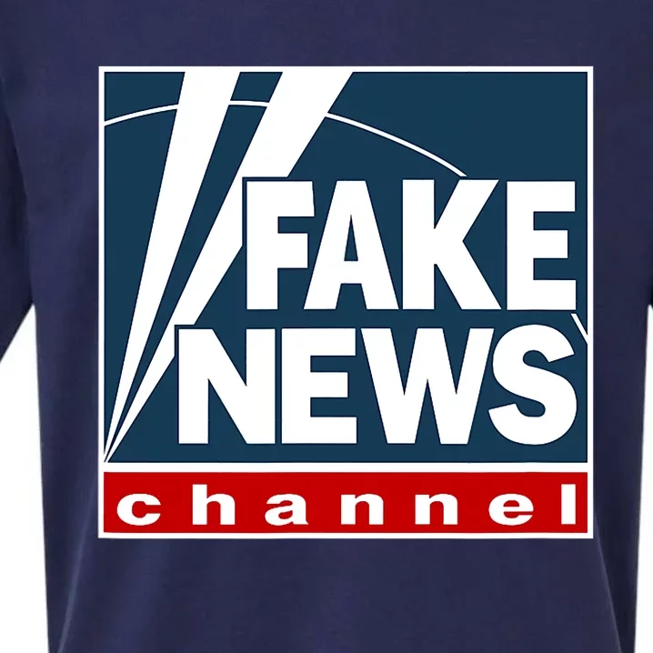 Fake News Channel Sueded Cloud Jersey T-Shirt