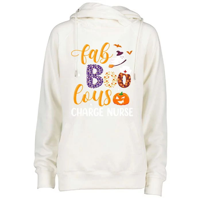 Fabulous Nurse Costume Faboolous Charge Nurse Boo Crew Gift Womens Funnel Neck Pullover Hood