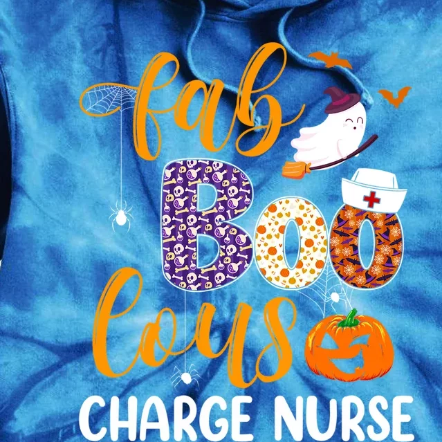 Fabulous Nurse Costume Faboolous Charge Nurse Boo Crew Gift Tie Dye Hoodie