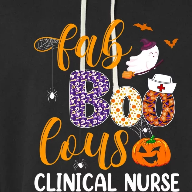 Fabulous Nurse Costume Faboolous Clinical Nurse Boo Crew Gift Garment-Dyed Fleece Hoodie