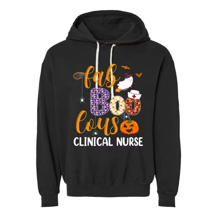 Fabulous Nurse Costume Faboolous Clinical Nurse Boo Crew Gift Garment-Dyed Fleece Hoodie