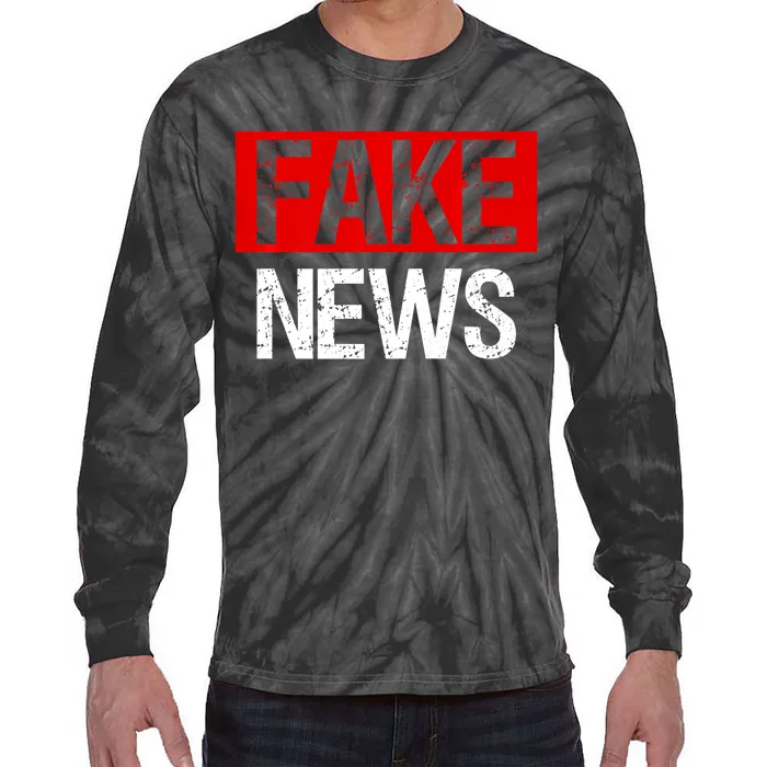 Fake News Costume Anti Fake News Tie-Dye Long Sleeve Shirt