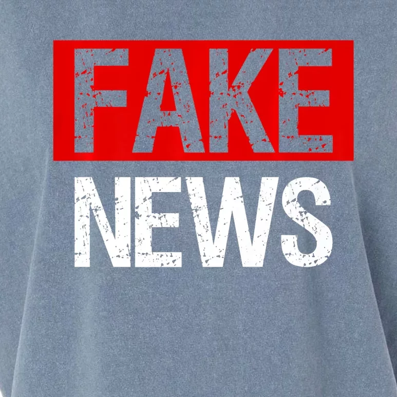 Fake News Costume Anti Fake News Garment-Dyed Women's Muscle Tee