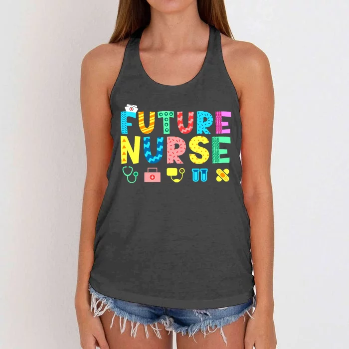 Future NurseS Career Women's Knotted Racerback Tank