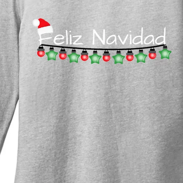 Feliz Navidad Christmas Womens CVC Long Sleeve Shirt