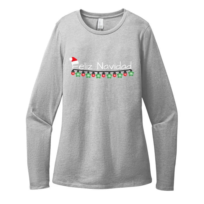 Feliz Navidad Christmas Womens CVC Long Sleeve Shirt