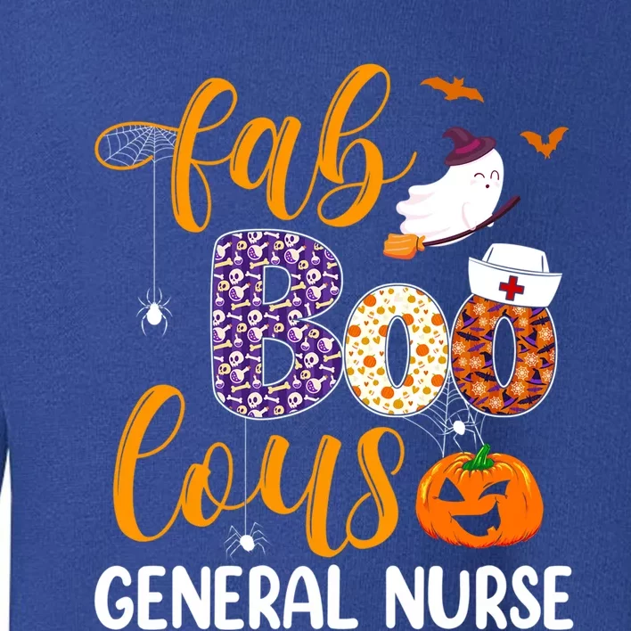 Fabulous Nurse Costume Faboolous General Nurse Boo Crew Gift Toddler Sweatshirt