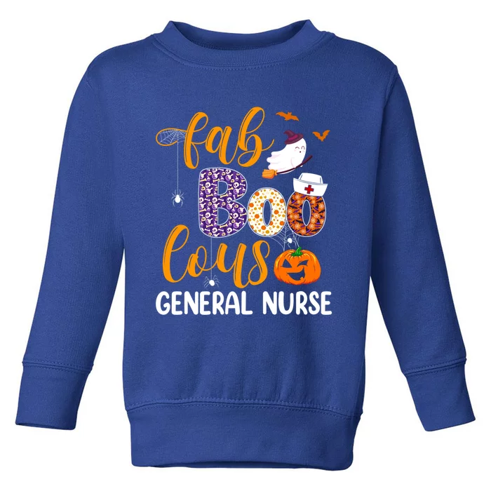 Fabulous Nurse Costume Faboolous General Nurse Boo Crew Gift Toddler Sweatshirt