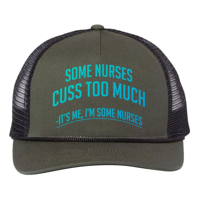 Funny Nurse Cuss Some Nurses Cuss Too Much Some Nurses Cuss Great Gift Retro Rope Trucker Hat Cap