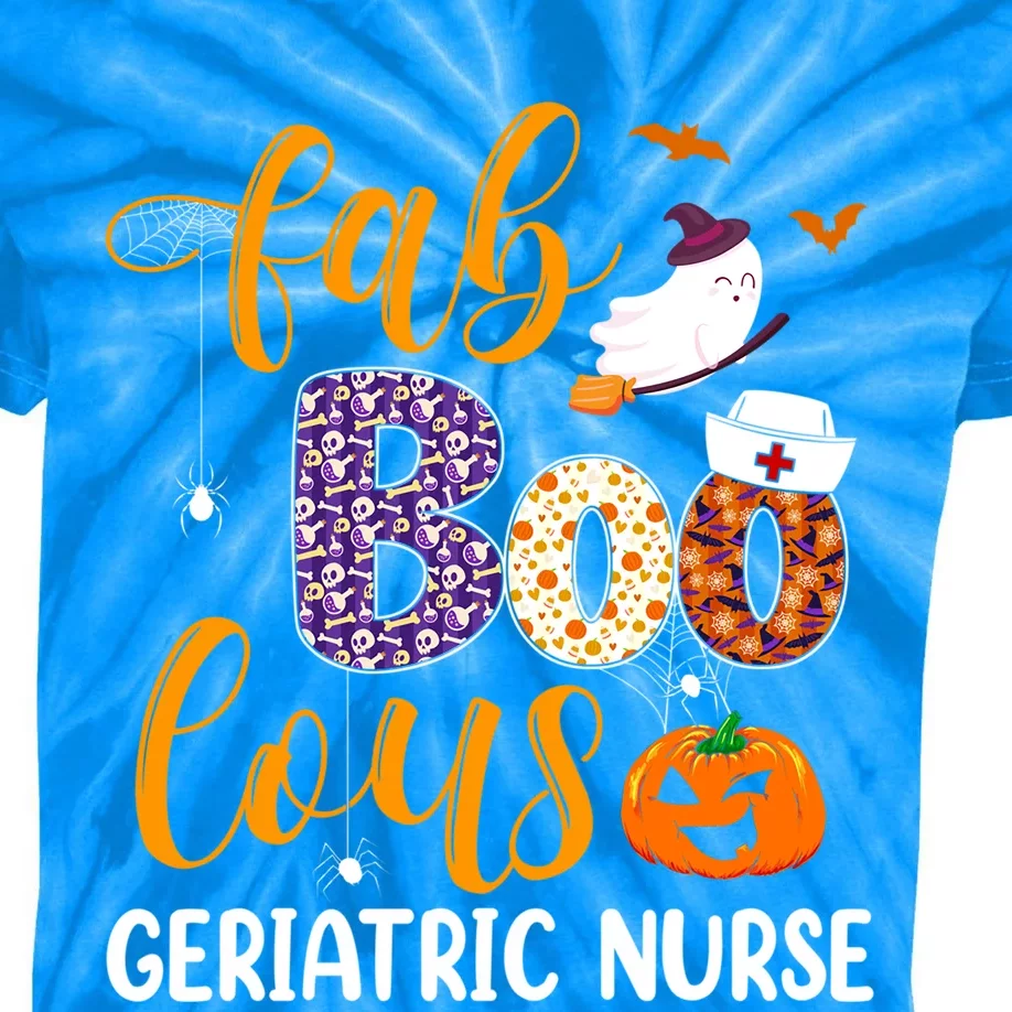 Fabulous Nurse Costume Faboolous Geriatric Nurse Boo Crew Gift Kids Tie-Dye T-Shirt