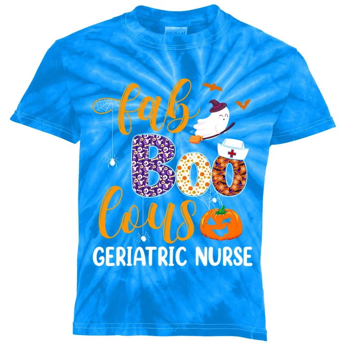 Fabulous Nurse Costume Faboolous Geriatric Nurse Boo Crew Gift Kids Tie-Dye T-Shirt