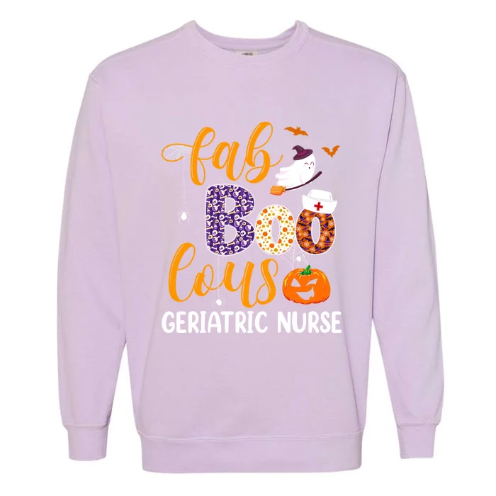 Fabulous Nurse Costume Faboolous Geriatric Nurse Boo Crew Gift Garment-Dyed Sweatshirt