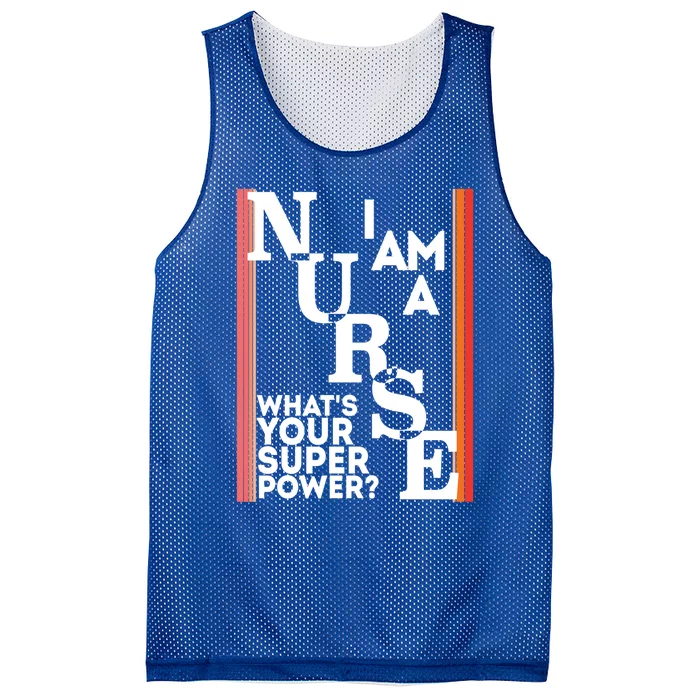 Funny Nurse Cool Nurse Superpower Sarcastic Nurse Graduation Gift Mesh Reversible Basketball Jersey Tank