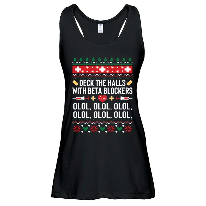 Funny Nurse Christmas Shirts Ugly Xmas Gift Ladies Essential Flowy Tank