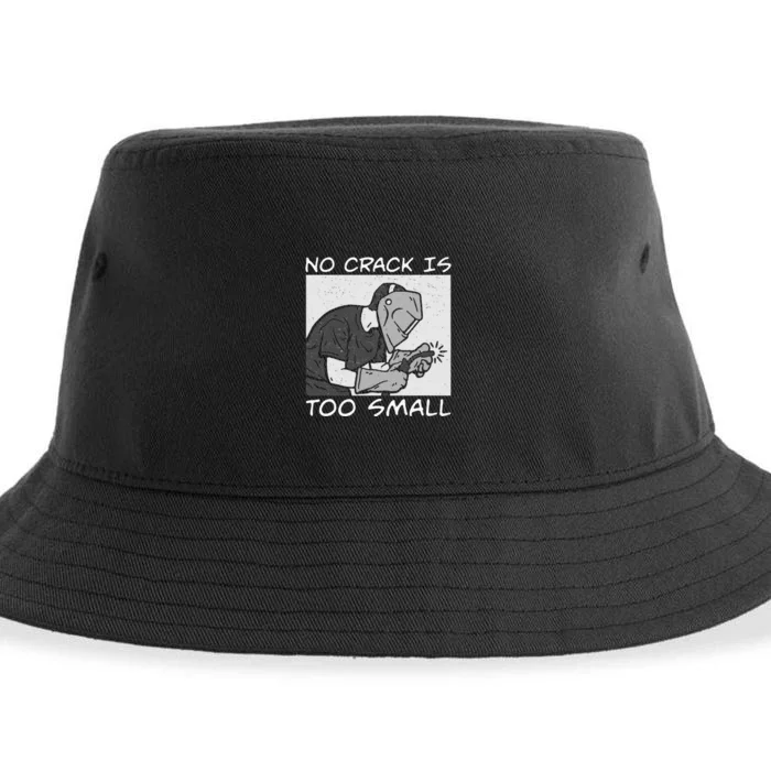 Funny No Crack Is Too Small A Welding Inspector Weld Quality Sustainable Bucket Hat