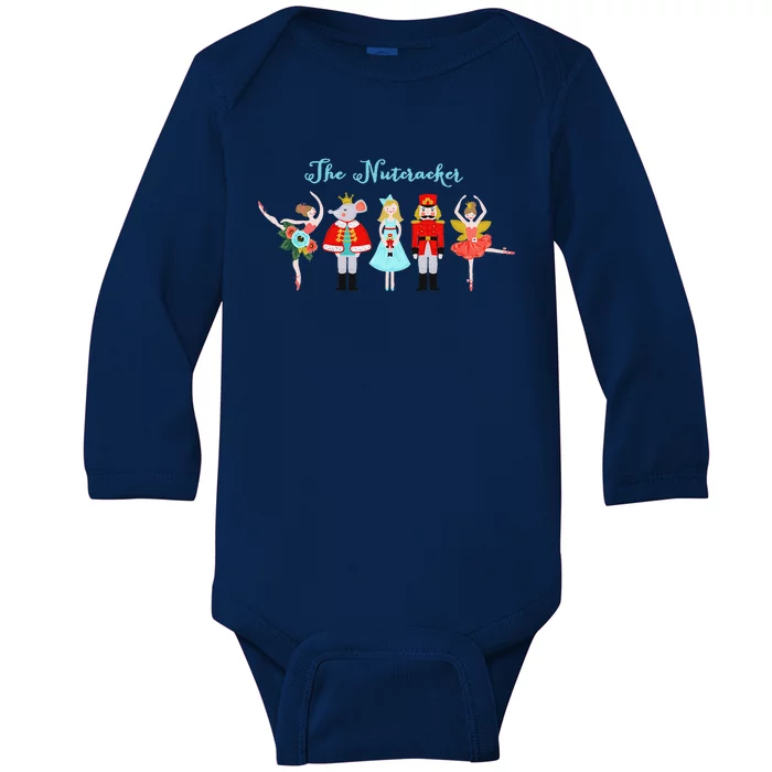 Funny Nutcracker Christmas Sugar Plum Fairy Xmas Baby Long Sleeve Bodysuit