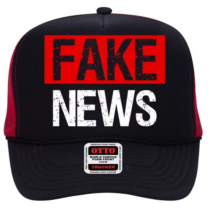 Fake News Costume High Crown Mesh Trucker Hat