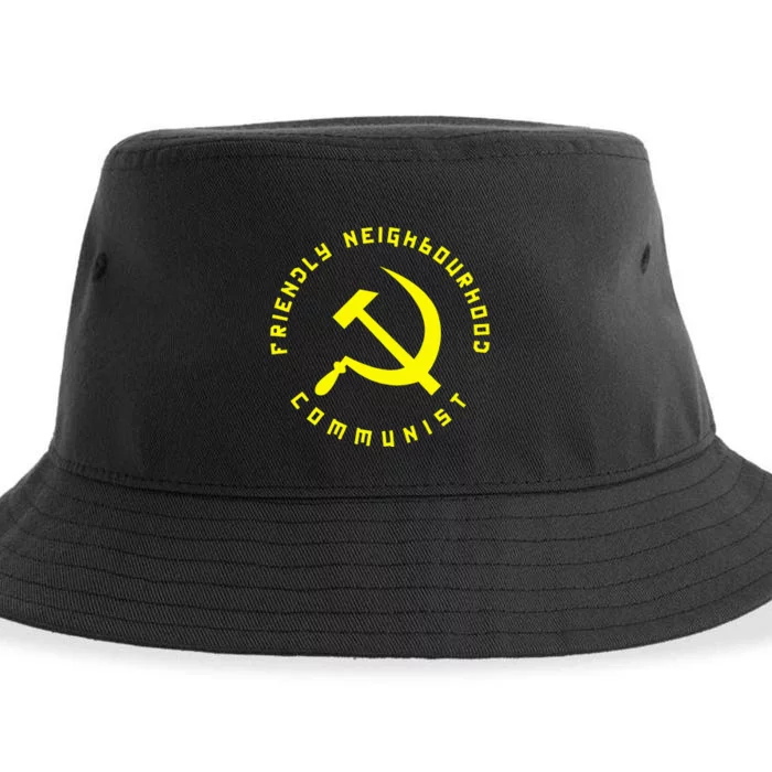 Friendly Neighbourhood Communist Funny Communism Sustainable Bucket Hat