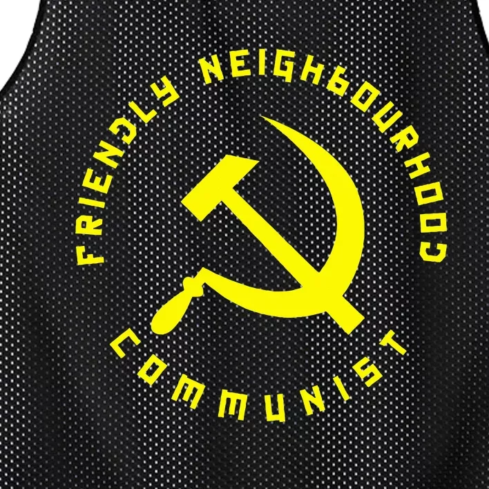 Friendly Neighbourhood Communist Funny Communism Mesh Reversible Basketball Jersey Tank