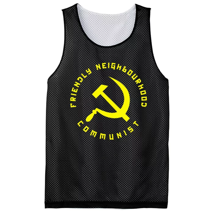 Friendly Neighbourhood Communist Funny Communism Mesh Reversible Basketball Jersey Tank