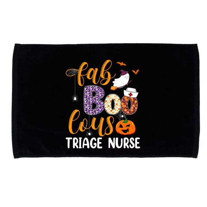 Fabulous Nurse Costume Faboolous Triage Nurse Boo Crew Funny Gift Microfiber Hand Towel