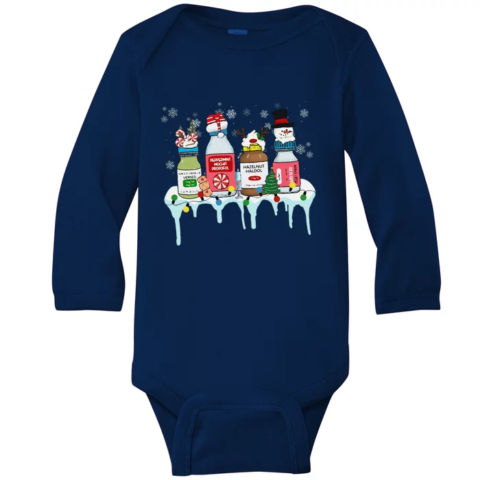 Funny Nurse Christmas Nicu Christmas Doctor Er Nurse Xmas Baby Long Sleeve Bodysuit