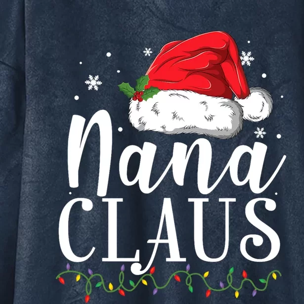 Funny Nana Claus Christmas Pajamas Santa Funny Gift Hooded Wearable Blanket