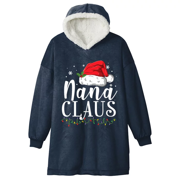 Funny Nana Claus Christmas Pajamas Santa Funny Gift Hooded Wearable Blanket