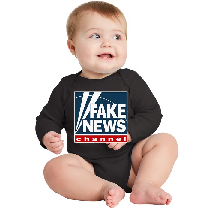 Fake News Channel Baby Long Sleeve Bodysuit