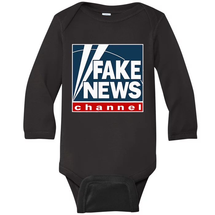 Fake News Channel Baby Long Sleeve Bodysuit