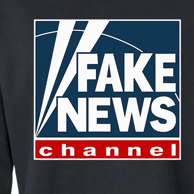 Fake News Channel Cropped Pullover Crew