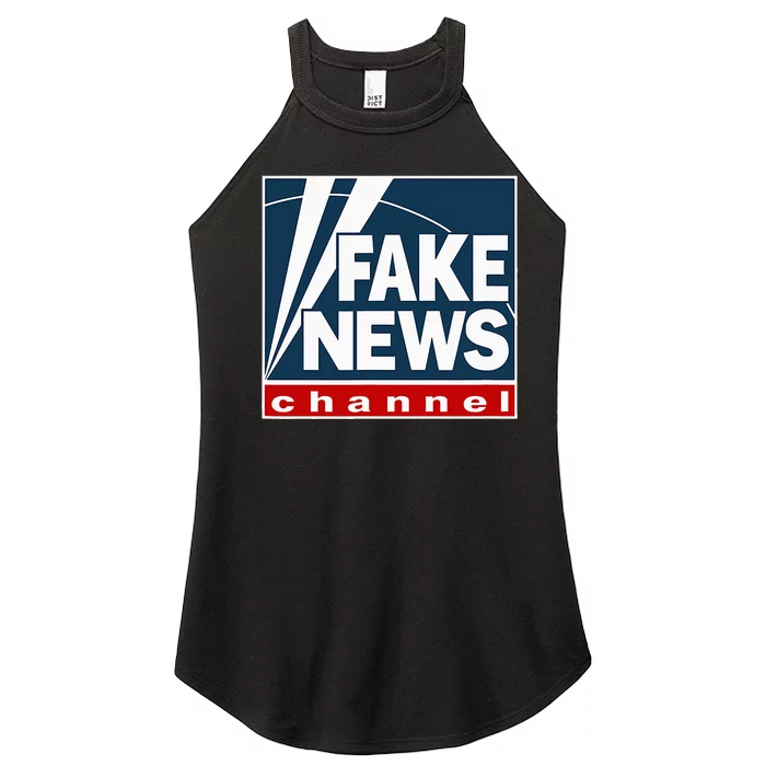 Fake News Channel Women’s Perfect Tri Rocker Tank