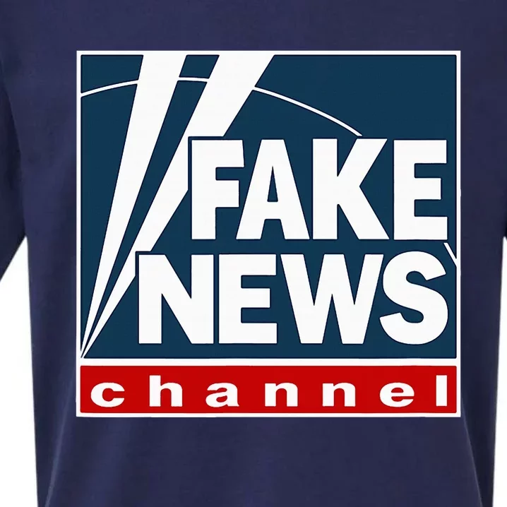 Fake News Channel Sueded Cloud Jersey T-Shirt