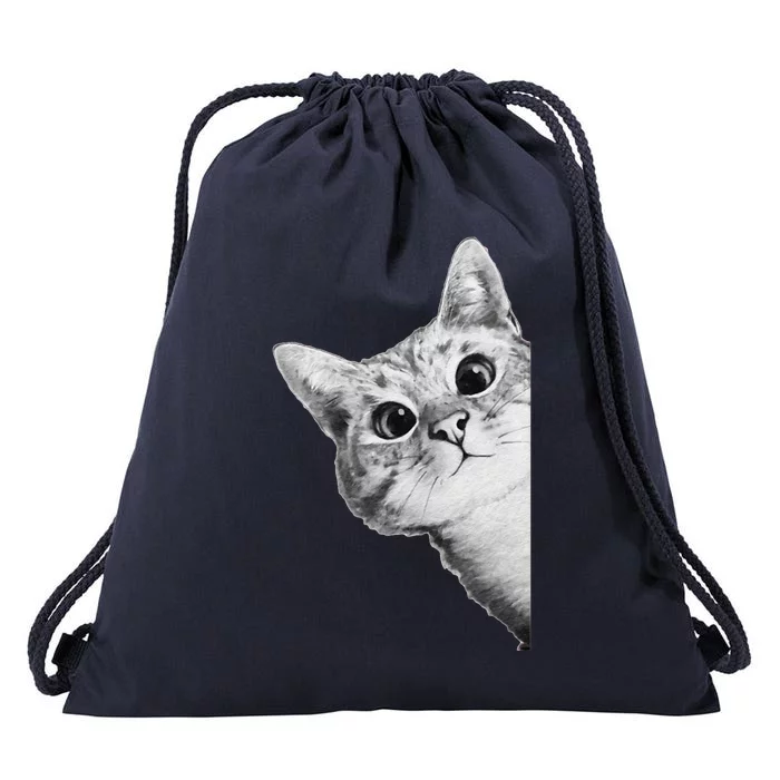 Funny Ninja Cat Meme Gift Drawstring Bag