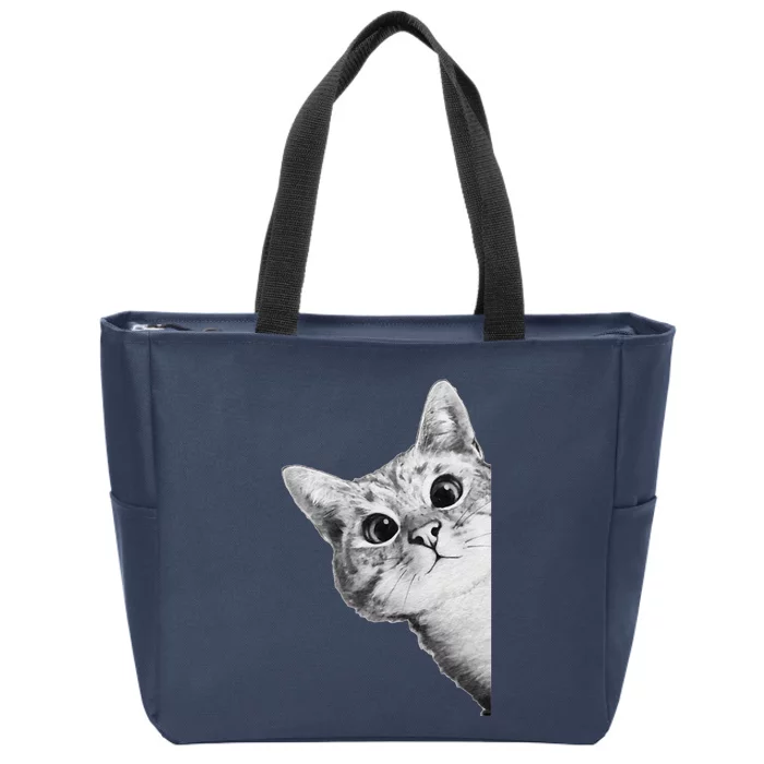 Funny Ninja Cat Meme Gift Zip Tote Bag