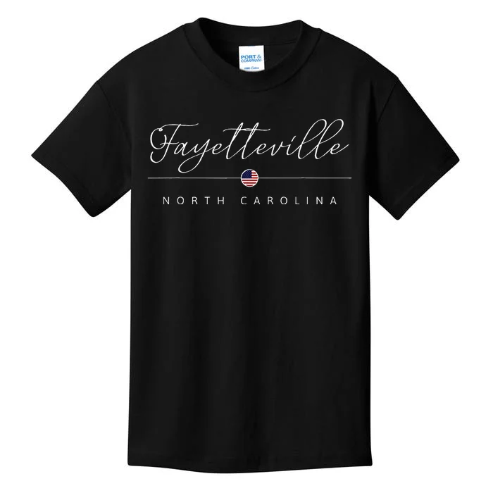 Fayetteville North Carolina Nc On Fayetteville Kids T-Shirt