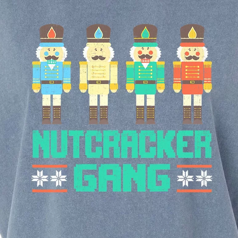 Funny Nutcracker Christmas Gang For Holiday Parties Garment-Dyed Women's Muscle Tee