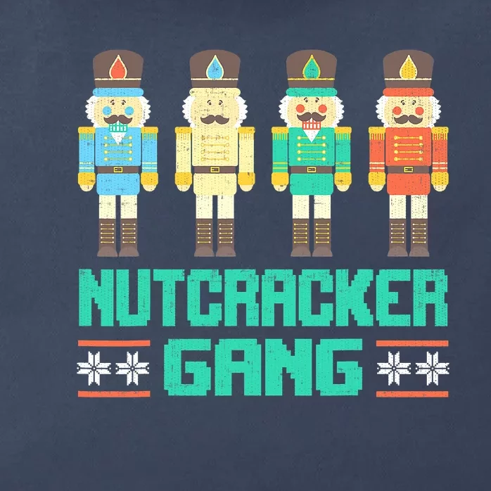 Funny Nutcracker Christmas Gang For Holiday Parties Zip Tote Bag