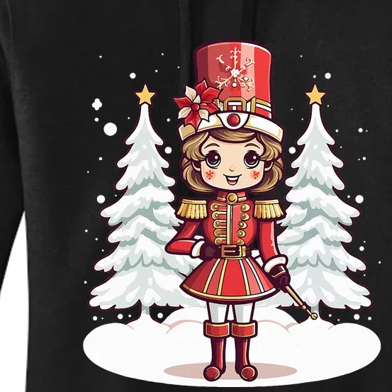 Female Nutcracker Christmas Themed Women's Pullover Hoodie